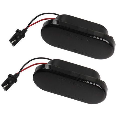 2 pièces dynamique LED côté marqueur clignotant lumière clignotant remplacement pour VW Golf/Passat/Polo - Le noir (1/4)