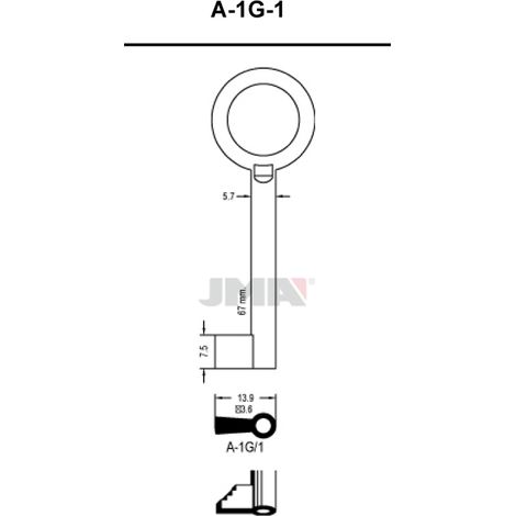 LLAVE EN BRUTO GORJA LATON