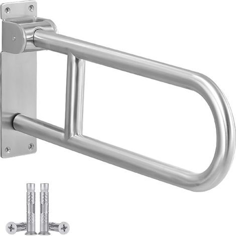 Barre d'appui de salle de bain pour personnes handicapées de 60 cm, poignée de douche pour personnes âgées, grille de support de salle de bain, grille de bain pliable, poignée de sécurité (1/5)