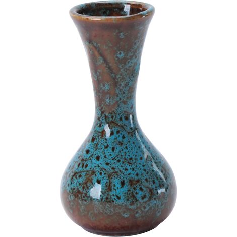 Vase Élégant en Céramique Traditionnelle Chinoise 10.8×5.7cm Set de 1 Pièce Rouge, Jaune, Bleu, Vert Cadeau Décor (1/5)