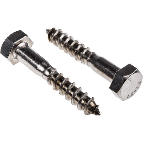 Vis tire-fond, 10mm x , en Acier Inoxydable ( Prix pour Sachet de 50 )