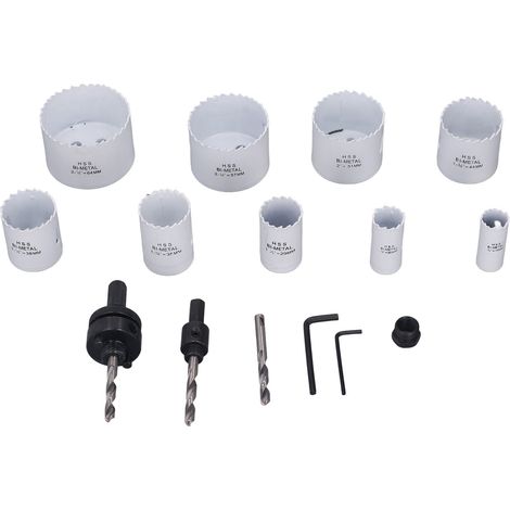 Set mit 15 Lochsägen inklusive Zentrierbohrern, Bohr- und Schneidwerkzeug für Holz und Metall, inklusive Koffer (1/5)