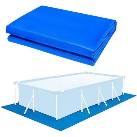 1 Bodenmatte, Poolschutz, wasserdichtes PE, rechteckig, für Aufstell- und aufblasbare Pools (1/5)