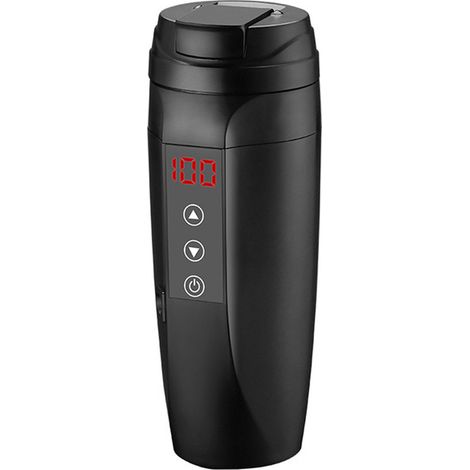 Hervidor eléctrico para coche de acero inoxidable de 12V/24V y 90W con capacidad de 450ml, control de temperatura de 25-100°C, calentador de agua para café, té y leche. (1/5)