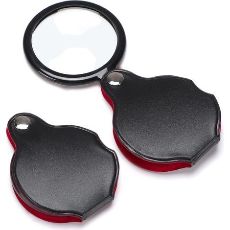 Lupa de bolsillo plegable 10x (paquete de 2)