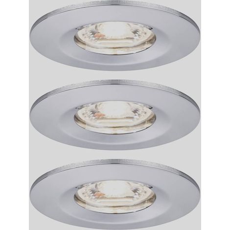 Paulmann 94303 Nova mini Plus lampada LED Coin rotonda orientabile incl. 3 faretti da incasso da 4W dimmerabile cromo bianco caldo 2700K 12 W, 3er (Chrom) (1/4)