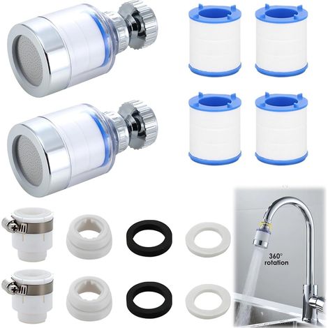 2-teiliger Leitungswasserfilter, Anti-Kalk-Filter, fortschrittliche Leitungswasserreinigung, entfernt Chlor und Schwermetalle, schnelle und einfache Installation, schlankes Design