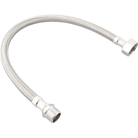 Conector de acero inoxidable macho-hembra 1/2" 40 cm