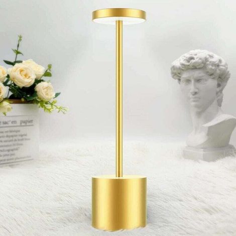 Wiederaufladbare kabellose LED-Tischleuchte mit 5000 mAh Akku, Schreibtischlampe aus Metall mit USB-Anschluss und 3 Farbmodi für den Innen- und Außenbereich (1/4)