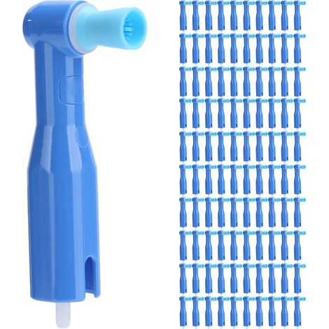 100 pièces / boîte Polisseur Dentaire Jetable pour Blanchiment Buccal, Accessoire de Polissage Bleu (Coupe Dure) (1/5)