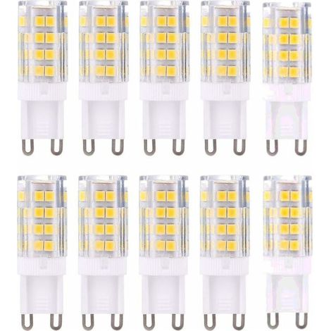 G9 LED Lampe Ampoules, Blanc Chaud 3000K 5W Lumiere équivalent aux ampoules halogènes de 40 W 420 lumens not dimmable, lot de 10 (1/5)