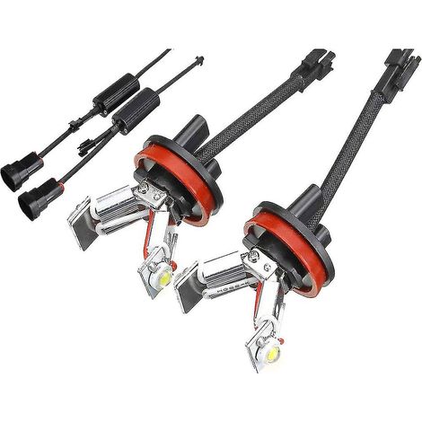Lot de 2 ampoules LED Angel Eyes 6000K H8 pour voiture, compatibles avec les modèles E82, E87, E90, E91, E92, E93, E60, E61, E63, E70 et X5 E71. (1/5)
