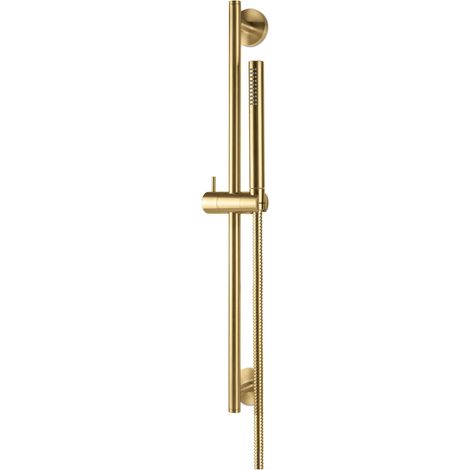 Vema Tiber Shower Slide Rail Kit with Pencil Handset - Brushed Brass (1/2)
