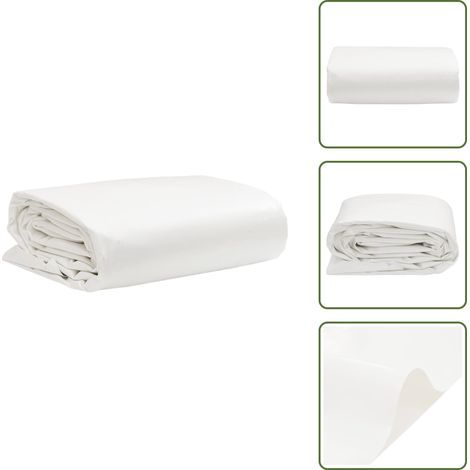 The Living Store Abdeckplane Weiß 2,5x3,5 m 650 g/m² - Abdeckplane - Wasserdichte Plane - Planen - Gartenplanen - Campingplane (1/5)
