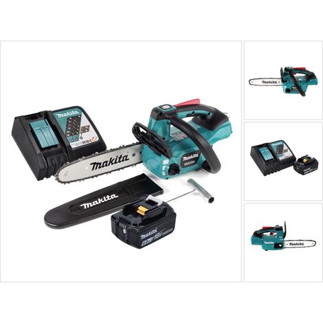 Makita DUC 254 RG1 18 V Motosega brushless a batteria 25 cm + 1x Batteria 6,0 Ah + Caricatore rapido DC 18 RC