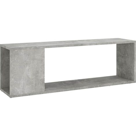 Meuble TV, Étagère TV, Meuble de Salon, Gris béton 100x24x32 cm Aggloméré OIB1443E (1/5)