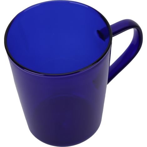 Tasse en Verre Borosilicate 380ml Résistante aux Chocs, Facile à Nettoyer pour Café, Cuisine, Hôtel, Bureau - Bleu (1/5)