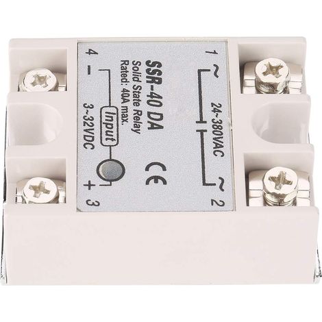 Single-phase DC-AC 40A solid-state relay, 3-32V DC input, Output (1/5)