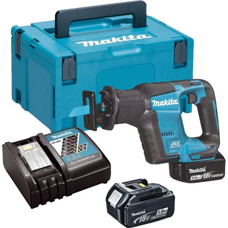 Makita DJR188RTJ 18v LXT Brushless Compact Reciprocating Saw - 2 x 5.0ah Battery (1/4)