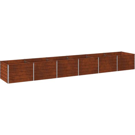 vidaXL Jardin surélevé Multicouleur 480 x 80 x 55 cm corton