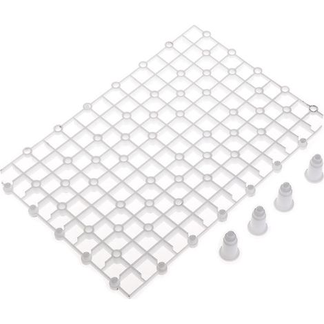 Grille de fond pour aquarium avec plateau de séparation et support pour 4 poissons (1/4)