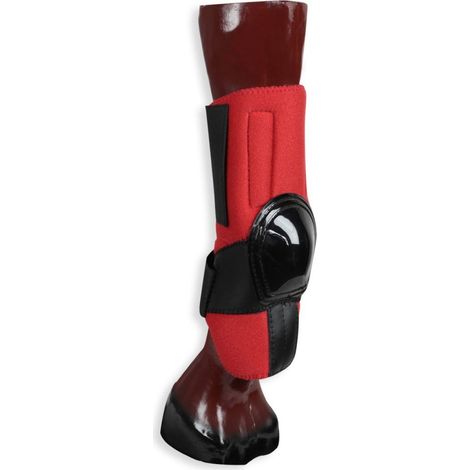 L, ROSSO: Stinchiere per cavallo da monta western Super Slide Skid Boots