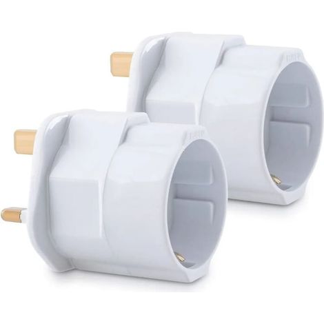 (2 Pieces) UK Type G Travel Adapter - France to UK Plug Converter, convenient for international travel (1/4)