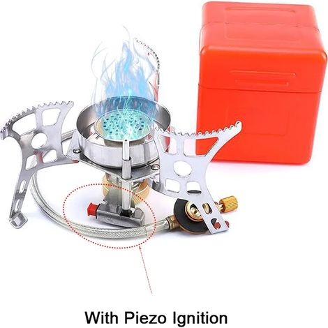 Réchaud à gaz de camping 3000W/3500W, brûleur ultraléger et séparable, idéal pour la randonnée et le camping. Réchaud à gaz portable 캠핑. (1/5)