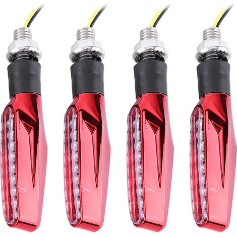 4x Universal Motorrad 9 LED Blinkerleuchte Gelb Rot. (1/5)