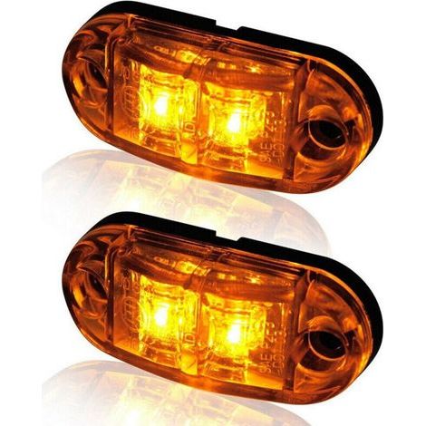 10 pcs feu de gabarit LED pour remorque de camion feu de position latéral - feu de remorque étanche et super lumineux feu arrière feu stop clignotant (1/4)