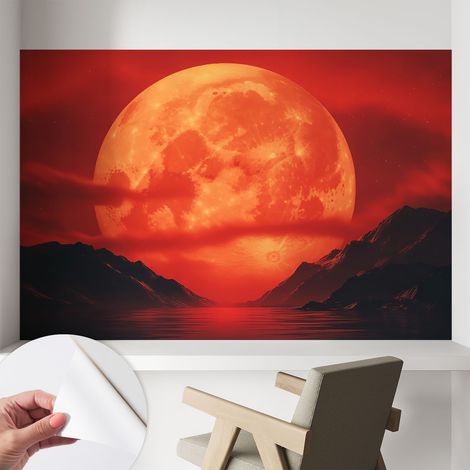 Fotomurale adesivo - Carta da parati adesiva - per la cucina camera da letto per la soggiorno - Fenomeno notturno 104x70 cm (1/5)