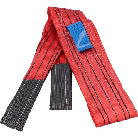 Sangle de levage souple 5 tonnes, sangle plate épaisse en PES, largeur 4,72 pouces, pour le transport, 5 mètres (16,4 pieds)