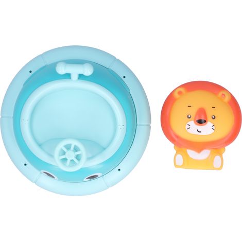 Bain bébé jouets électriques rotation pulvérisation eau natation bébé 18 mois+ bleu (1/5)