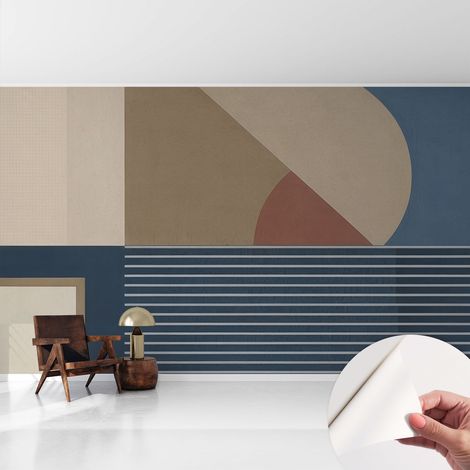 Tapete Selbstklebend - abwaschbar - Tapete mit Motiv - trendige Wanddeko - elegant Fototapete Harmonische Geometrie 416x254 cm (1/5)
