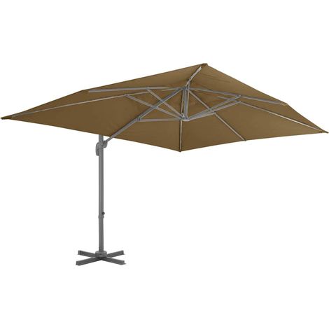 Maison Exclusive - Ampelschirm mit Aluminiummast 400 x 300 cm Tau (1/5)