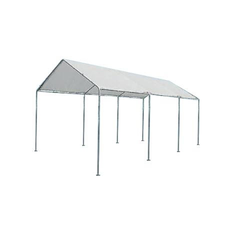 Gazebo Nampa en me'tal tissu polyester blanc 160 gr/m  3x6 m tonnelle de jardin exte'rieur