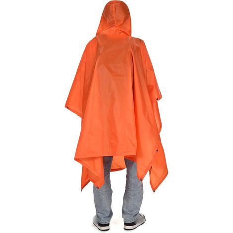 Windproof Rain Poncho, Multifunctional Waterproof Rain Gear with Hood, 3-in-1 Outdoor Rain Suit for Camping, Hiking and Travel (1/5)