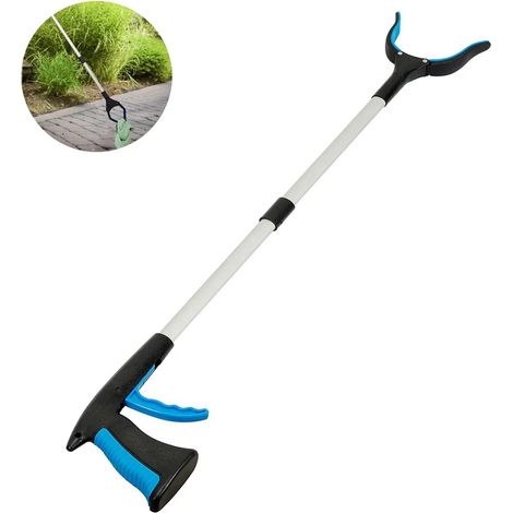 Pince de préhension pliable, rotation à 360°, pour personnes âgées, alliage d'aluminium, 85 cm de long, ramasser des objets sans se pencher (1/5)