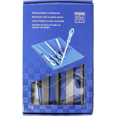 PFERD 11801543 SET de limes d'atelier Hieb 3 dans un sac à roulettes en PVC avec carton d'emballage Longueur 250 mm 1 p (1/4)