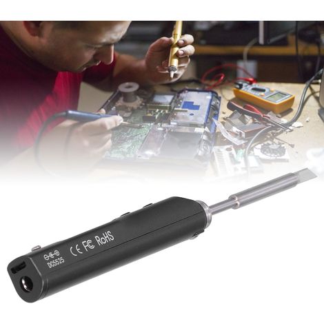 Schwarzer Lötkolben SQ-001 mit 19V-Netzteil nach europäischem Standard (europäischer Standard 100-240V) (1/5)