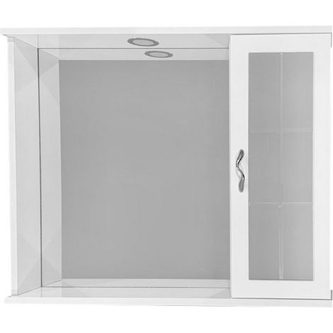Specchio mod. fedra 1 anta a specchio bianco lxhxp 72x60,5x16