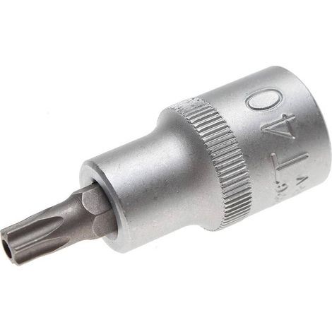 Douille à Embouts 12,5 mm (1/2) Profil T Torx Percée T40 - Précision et Robustesse, Acier - D-Work (1/5)