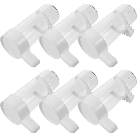 CCYKXA Automatischer 180-ml-Vogeltränke-Set, 6-teilig, 175-ml-Wasserreservoir, transparentes Sichtfenster, ergonomische Tränkeöffnung, spritzwassergeschützt, für Wellensittiche und Unzertrennliche (1/5)