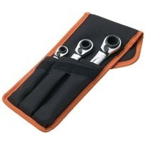 Llave carraca revers. 8x9-18x19mm 6 dimensiones bahco 3 pz (1/2)