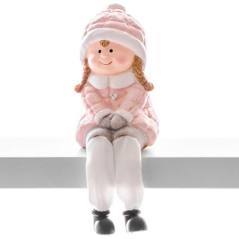 Weihnachtsfigur MagicHome, Mädchen, Polyresin, 8,5x8x13,5 cm (1/2)