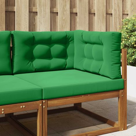 Coussin de canapé d'extérieur 3 pcs Vert Polyester vidaXL