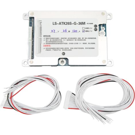 Plaque de protection batterie lithium 26S 120A, faible résistance interne, avec équilibrage 3.7V, haute puissance (1/5)