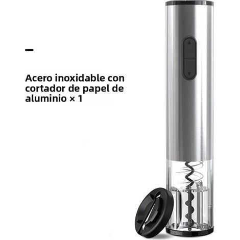 Ouvre-porte électrique argenté avec coupe-film et tournevis pour bouteilles de vin, accessoires de cuisine automatiques intelligents (1/5)
