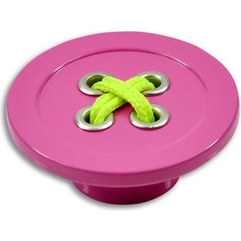 Bouton rond avec cordon poignée de meuble Ø 58mm hauteur 22mm avec vis Tiroir Commode Chambre Enfant Original, plastique rose (1/4)