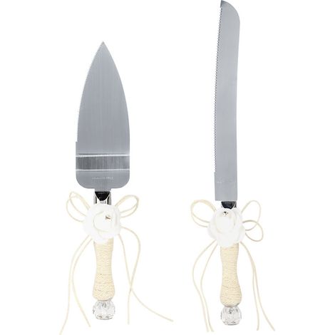 Ensemble de 2 couteaux et pelles à gâteau de mariage, vaisselle cadeau de mariage (1/5)